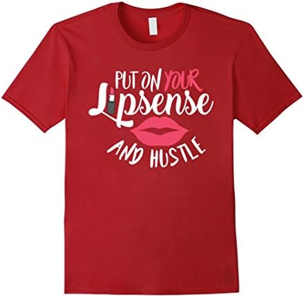 Mens Lipstick Shirt Put On Your Lipsense Make Up Gift T Shirt Large Cranberry