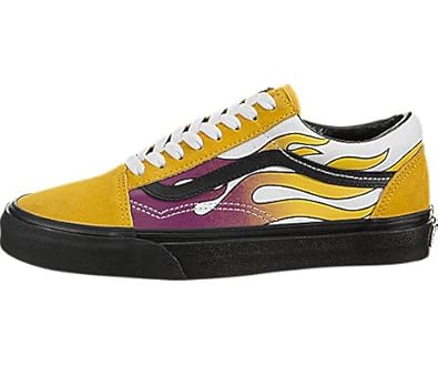 yellow vans flame