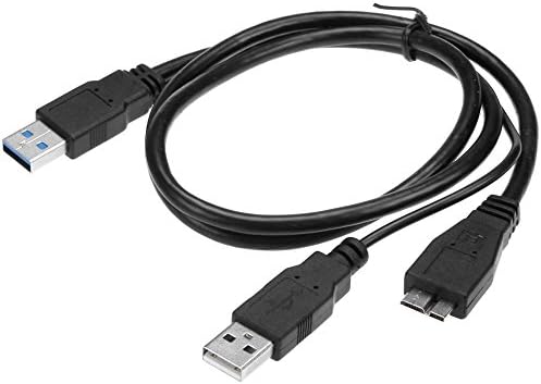 Nouvelle Technologie USB 3.0 DUAL Power Y Shape 2 x Type A TO Micro B SuperSpeed Cable for External Hard Drives