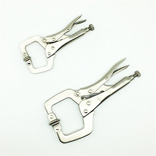 Mainpoint Arrival 7"/5" Alloy Steel Vise Grip Welding Locking C Clamp Pliers Round Wood Tenon Locator Woodworking Clamps Clips
