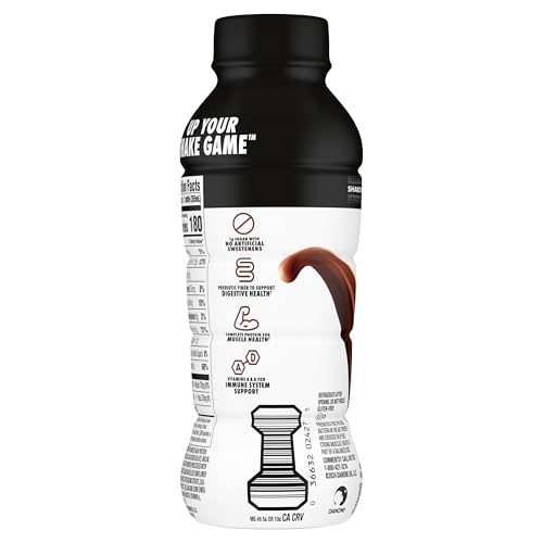 OIKOS PROTEIN SHAKE, CHOCOLATE, 30G HIGH PROTEIN DRINKS, SHELF STABLE, READY TO DRINK, 5G PREBIOTIC FIBER, 12 FL OZ BOTTLE