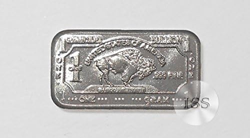 Fine .999 (German Slv) Buffalo Bison Bars, Each Weighs 1 Gram Ingot, Superb Addition To Metal Collection, Part of a Unique Collectable Series, Iconic Design, Pure Fractional Industrial (German Slv)