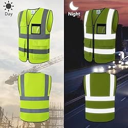 Kazsaifo Reflective Safety Vest for Men Women with