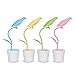 LED Desk Lamp,WONFAST Cute Free Bird Eye-Care Mini USB Rechargeable LED Desk Lights Dimmable Flexible Neck with Sapling Pencil Container Design Touch-sensitive Table Lamp for Work Study Office ( Blue)