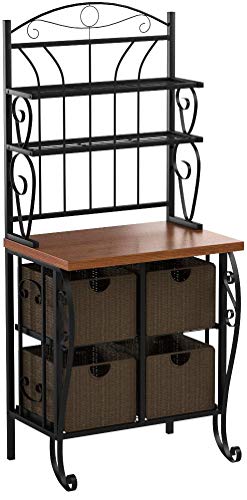 Southern Enterprises Wrought Iron Bakers Rack