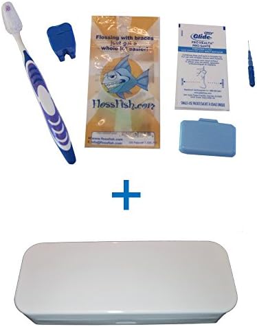 White, Eco-friendly, Case with Orthodontic Kit - Flossfish