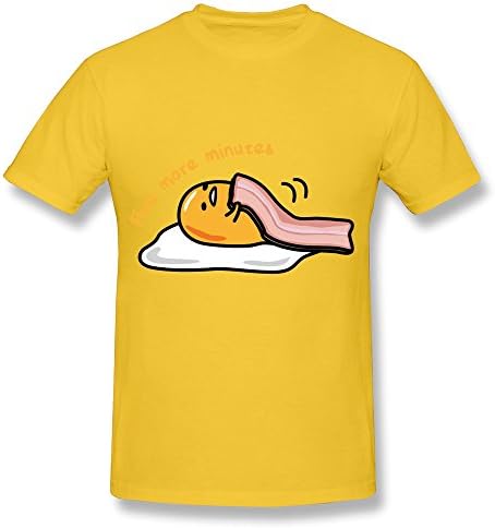 Gudetama Tshirts For Man Short Sleeve XS Yellow