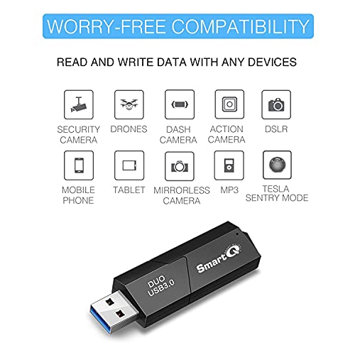 Smartq C307 Duo Sd Card Reader Portable Usb 3 0 Flash Memory Card Adapter Hub For Sd