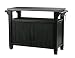 Keter Unity XL Portable Outdoor Table with Storage Cabinet Stainless Steel Top, and Grilling Accessories, Graphite primary