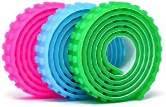 3 Rolls GLOW IN THE DARK Silicone Building Block Tape for Lego, Kreo, Mega Bloks, more!