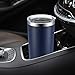 Umite Chef 20oz Stainless Steel Vacuum Insulated Tumbler, Double Wall Insulated Travel Mug with Splash-Proof Lid, Stainless Steel Coffee Cup with Straw for Hiking, Camping & Traveling (Navy Blue)