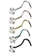 Jstyle 20G 5 Pcs Stainless Steel Nose Rings Studs Screw Piercing Body Jewelry 2.5mm