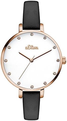 s.Oliver - Women's Watch SO-3456-LQ, Black-rose, 35 mm
