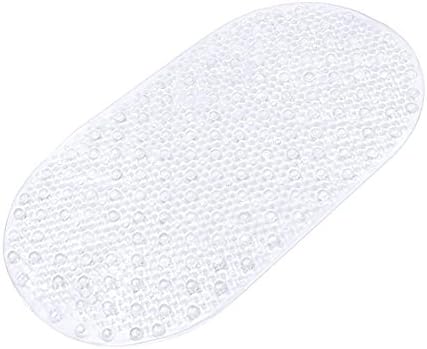 Non-Slip Bathtub Mats Massaging Bath And Shower Mat Pebbled See-Through PVC Anti-Bacterial Anti-Slip-Resistant Bathtub Mat With Suction Cups Bathroom Mat Environmentally Friendly Non-Toxic Tasteless [Energy Class A]