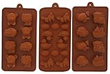 Silicone Pastry Candy Gummy Mold - Chocolate Ice Cubes Soap - 3 Piece Set - 8