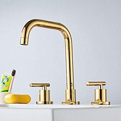 BDWS Grifo de lavabo de latón dorado/grifos de lavabo de baño