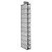 MetroDecor mDesign Fabric Hanging Closet Storage Organizer, for Shoes, Handbags, Clutches - 10 Shelves, Gray