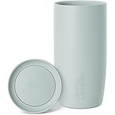 Simple Modern Travel Coffee Mug Tumbler with 360° Lid | Ceramic-Lined Insulated Stainless Steel Cold Brew Iced Coffee Cup | Gifts for Women Men Her Him | Voyager Signature | 16oz | Sea Glass Sage
