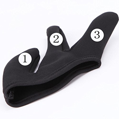 Sinwo Heat Resistant Gloves,Anti-hot Insulation Three Finger Glove Nylon Cloth Black Unisex Haircut For Hair Styling,Bake (Black)