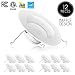 PARMIDA (12-Pack) 5/6 inch Dimmable LED Recessed Lighting, Retrofit Downlight, Baffle Trim, 12W (100W Replacement), Ceiling Can Lights, 1000lm, Energy Star & ETL-Listed, 5 Year Warranty, 2700k