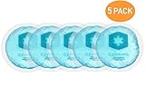 Reusable Hot Cold Gel Packs NO CLOTH BACKING - Set of 5 Microwaveable Hot Packs or Ice Cold Compress for Pain Relief, Boo Boo Pack, Nursing Pad, or First Aid