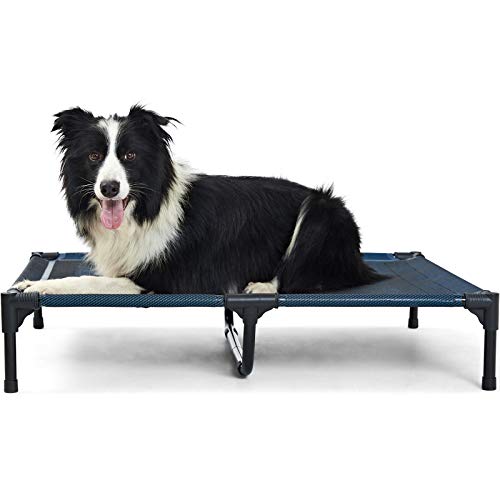 ANWA Elevated Dog Bed Large, Cooling Raised Dog Bed Outdoor & Indoor