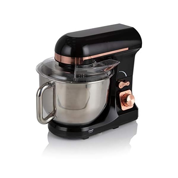 Tower T12033RG 3-in-1 5L Stand Mixer with 6 Speeds and Pulse Setting, 1000W, Rose Gold
