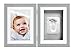Pearhead Babyprints Newborn Baby Handprint and Footprint Desk Photo Frame & Impression Kit, Gray