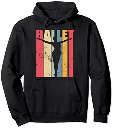 Unisex Vintage Ballet Hoodie XL: Black