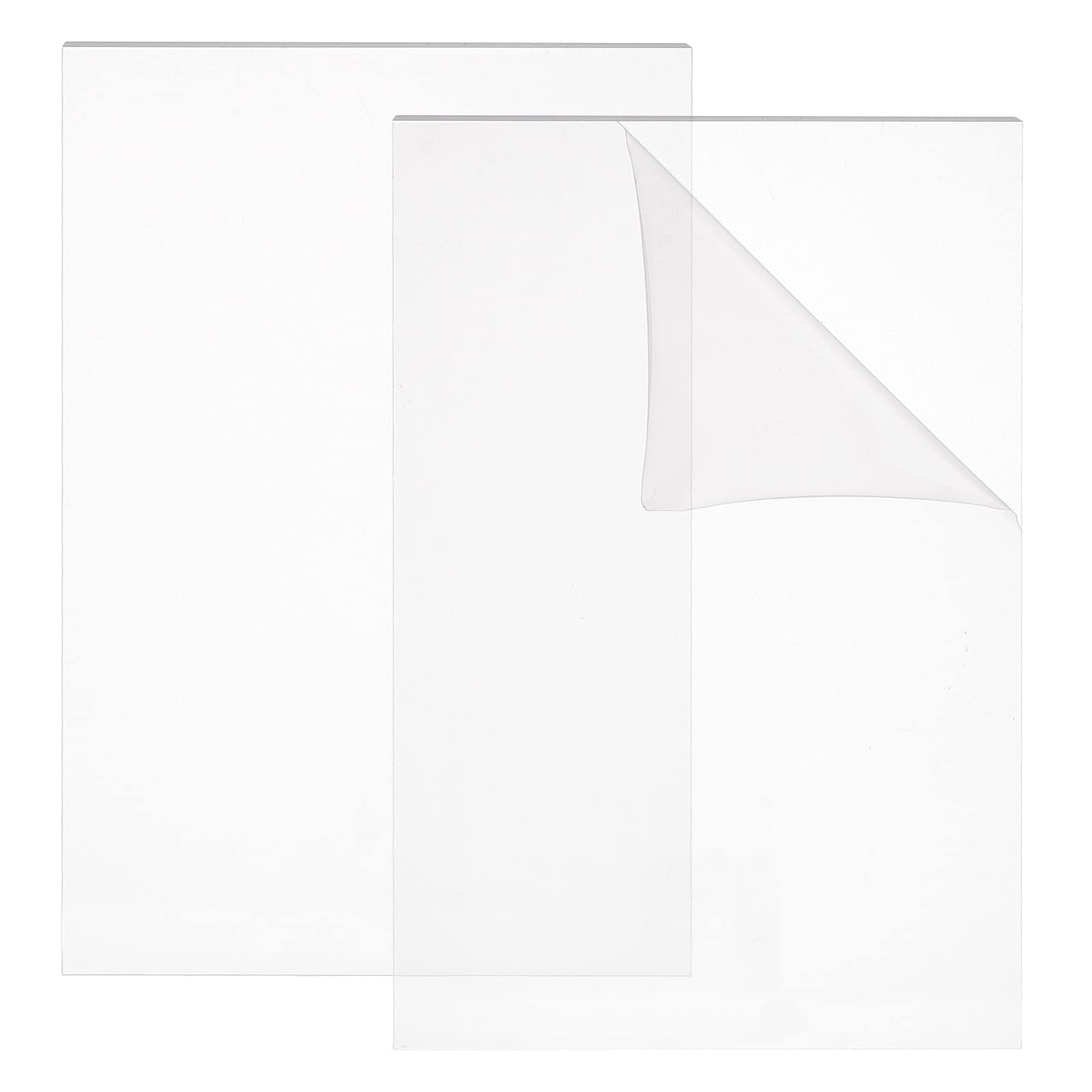 BENECREAT 2 Packs 21x31.7cm Clear Acrylic Cutting Pads, Acrylic Plastic Sheet for Die Cutting Work, 3mm Thick