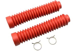 NEWLAND2019 Motorcycle Front Shock 30mm Fork Rubber Boots Dust Jacket Cover For Honda Kawasaki Suzuki Yamaha Dirt Bike Off-Road Custom (Red)