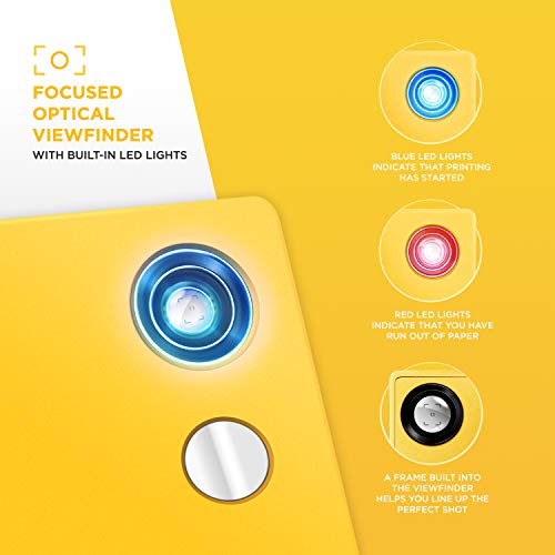 Polaroid Mint Sofortdruck-Digitalkamera (Gelb), Druck auf Zink 2x3 Fotopapier mit festhaftender Rückseite – Bild 3