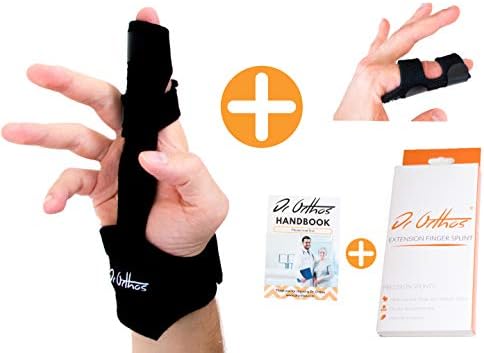 Extension Finger Splint - Guaranteed Relief for Rheum/Osteo Joint Pain, Trigger Finger, Mallet Finger, Fractures and Other Injuries - by Dr Orthos