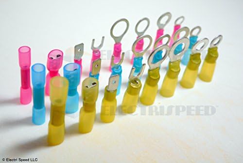 330 Piece Wire Connector Kit Heat Shrink Electrical Insulated Crimp Marine Automotive Terminals