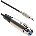 InstallerParts 6Ft XLR Female to 3.5mmm Mono Male Cable -Can Be Used with Microphone Cables, Audio Interfaces, PA Applications and More!
