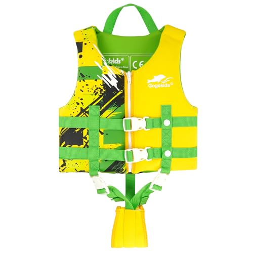 Gogokids Kinder Schwimmweste Float Jacket – Kleinkind Badeanzug Assist Bademode Schwimmtraining Auftrieb Badeweste Neopren SchwimmwesteN für 2–9 Jahre