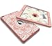 iPad Air 2 Case, PIXIU Heavy Duty Shockproof Protective case Without Screen Protector Rugged Three-Layer Defender Cover for iPad Air 2 A1566 A1567 2014 Released Mandala Floral/Rose Gold