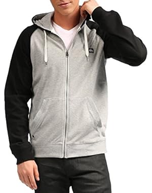 Mens Major Raglan Fashion Hoodie Grey Black