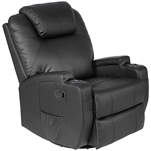 Buy Giantex Leather Massage Recliner Chair Electric Heated Sofa Swivel