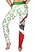 Pink Queen Women's Santa Clause Snowflake Print Leggings Workout Tights Pants