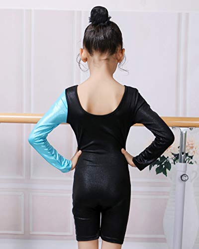 image for BAOHULU Leotard for Toddler Girls Gymnastics Shorts Sparkle Embroidery