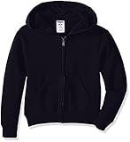 Jerzees Youth Full Zip Hooded Sweatshirt, Black, Small
