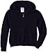 Jerzees Youth Full Zip Hooded Sweatshirt, Black, Large