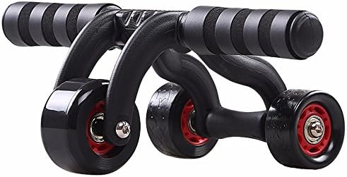 Ab Roller Wheel Triangular Support Abdominal Roller Core Abdominal Trainers Workout Fitness Exerciser With Knee Pad For Body Fitness Strength Training Yoga Gym