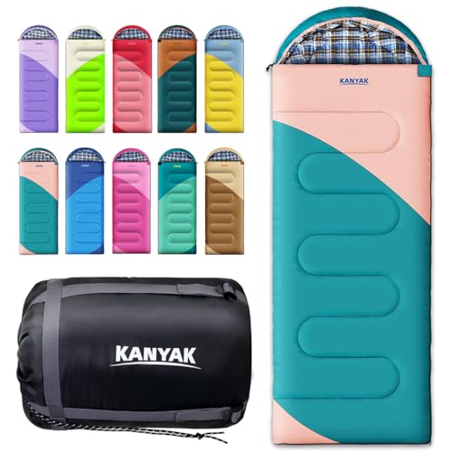 KANYAK Camping 32℉ Sleeping Bags for Adults Kids