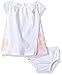 Burt's Bees Baby Baby Girl's Dress Set, 100% Organic Cotton, Cloud & Diaper Cover, 0-3 Months