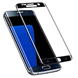 Galaxy S7 Edge Screen Protector, Capshi S7 Edge Tempered Glass Full Coverage 3D Curved High Definition Ultra Clear Film Anti-Bubble Screen Protector for Samsung Galaxy S7 Edge (BLACK)