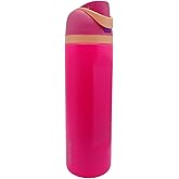 24oz Insulated Stainless Steel Water Bottle with Straw for Sports and Travel, BPA-Free Sports Water Bottle (pink)