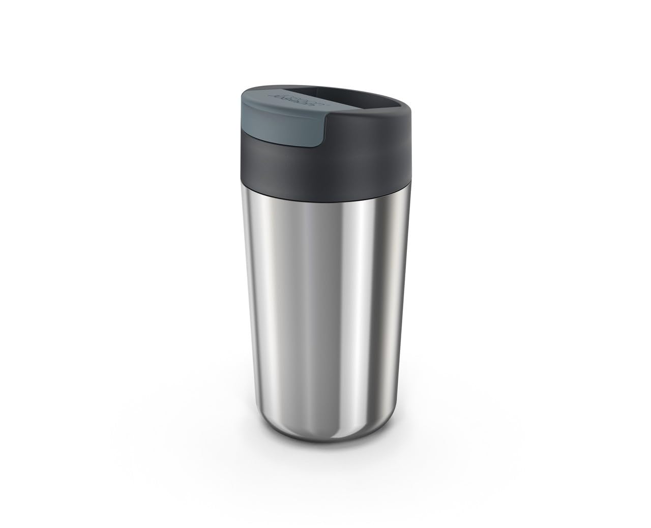 Joseph Joseph Sipp Travel Mug, Hygienic, Leakproof Reusable Mug, Coffee & Tea Insulated Cup with Lid - 454 ml (16 fl. oz) - Steel