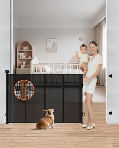 Retractable Baby Gate Up to 55 Wide Reinforced